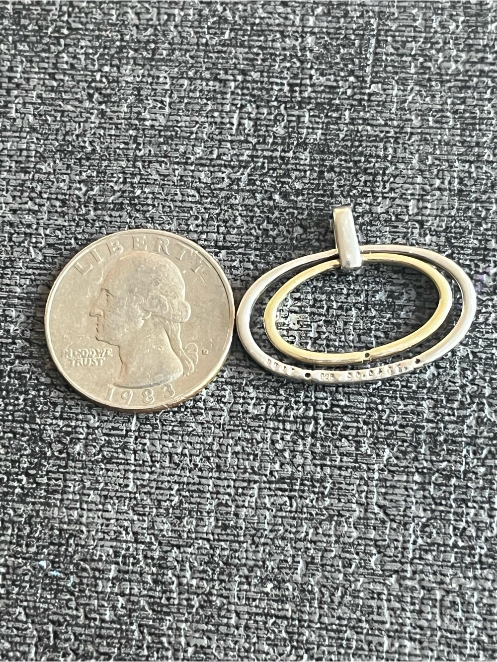 925 two toned pendant